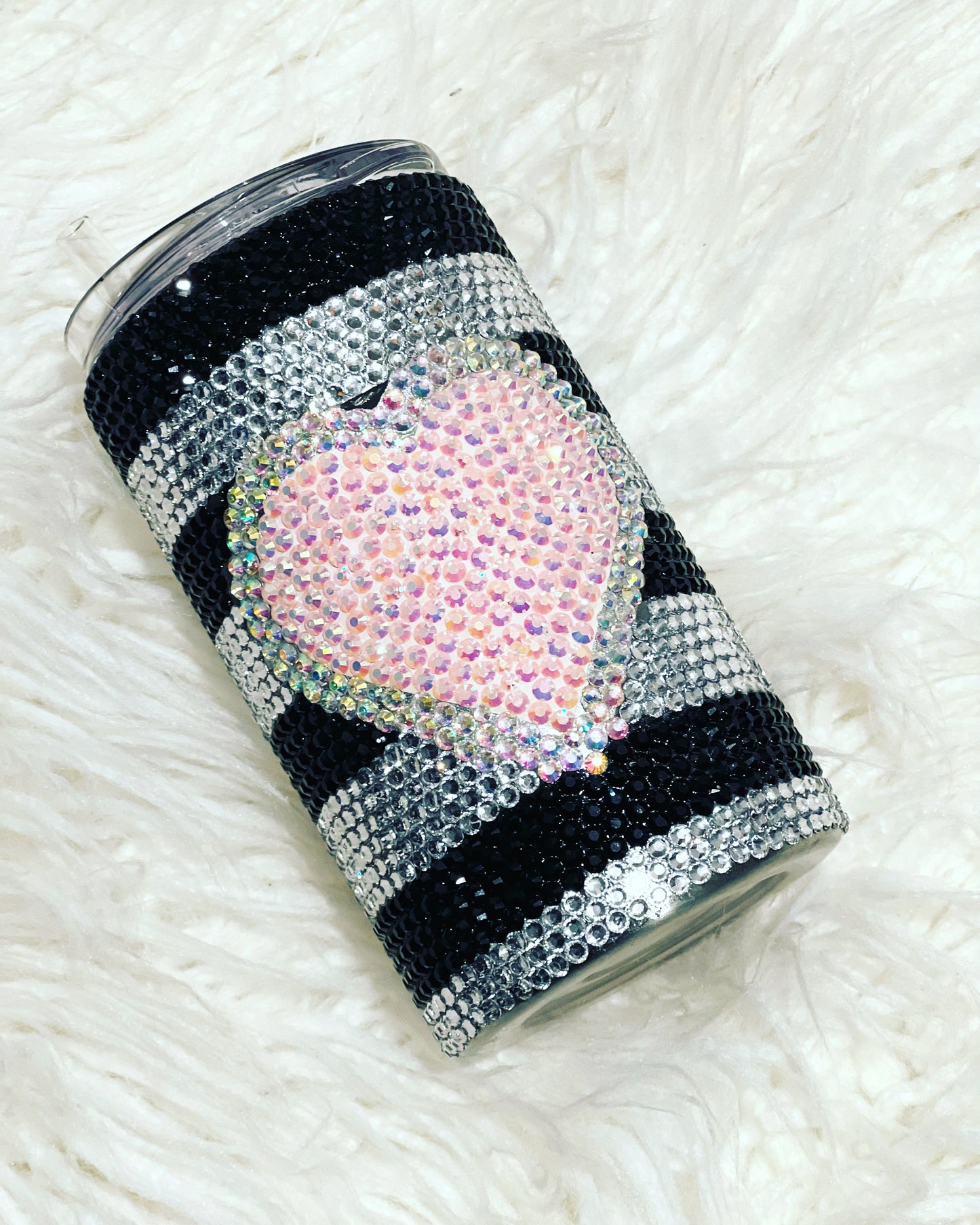 Striped Bling Tumbler